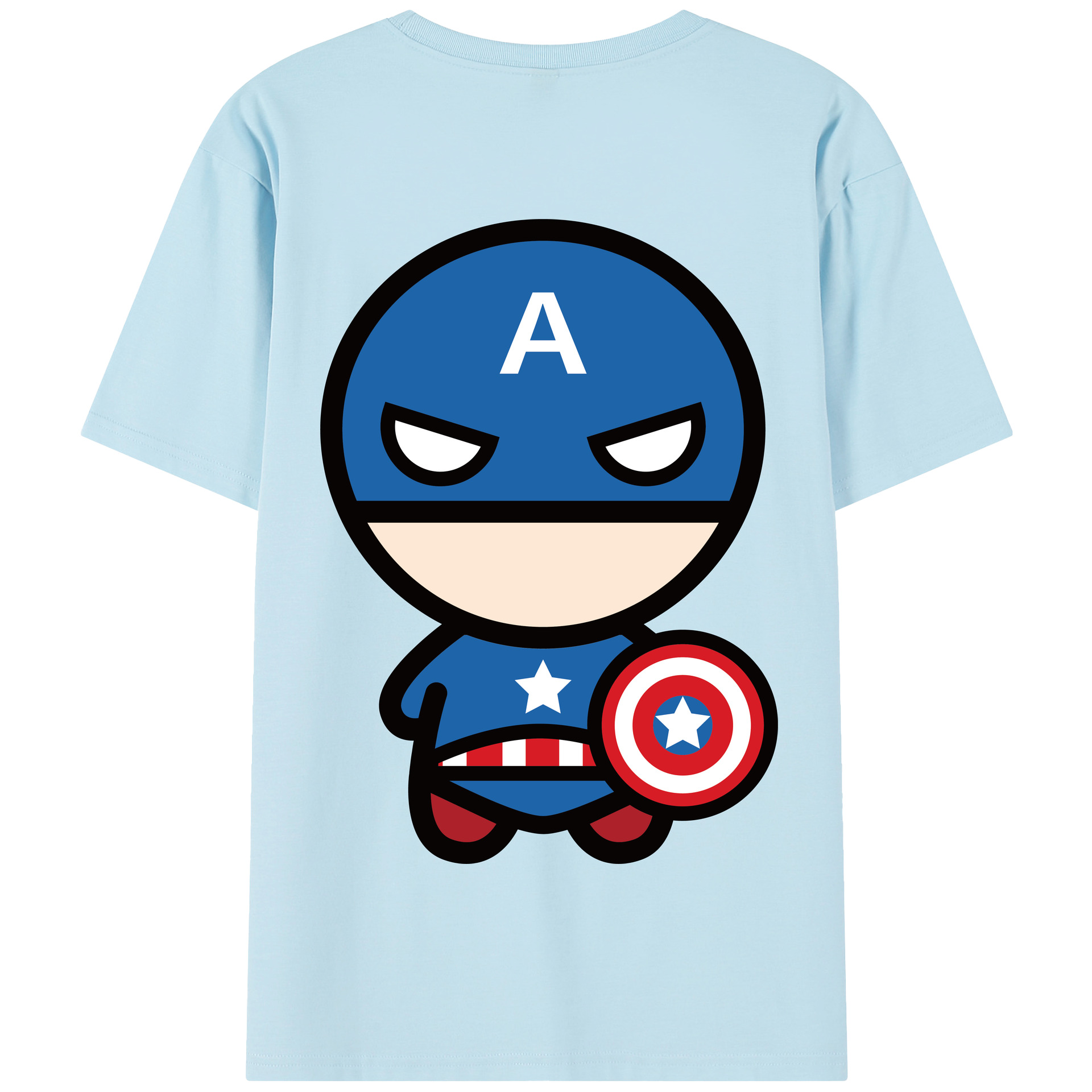 （画像用） アベンジャーズ The Avengers 綿100％半袖Tシャツ（背面プリント）